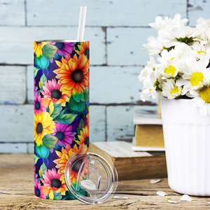 Colorful Sunflowers 20oz Skinny Tumbler