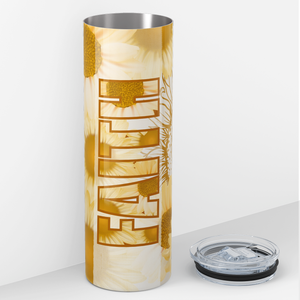 Faith Sunflowers 20oz Skinny Tumbler