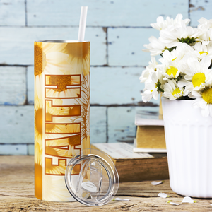 Faith Sunflowers 20oz Skinny Tumbler