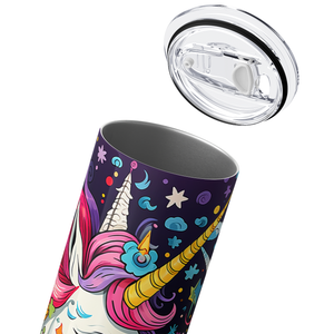 Unicorns Rainbow Hair 20oz Skinny Tumbler