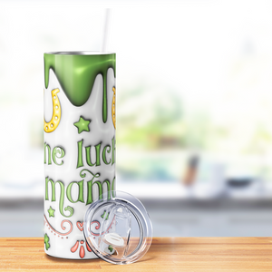 One Lucky Mama Inflated Balloon 20oz Skinny Tumbler