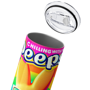 Rainbow Chilling with my Peeps 20oz Skinny Tumbler