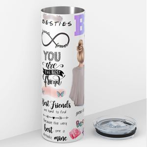 BFF Best Friends Forever 20oz Skinny Tumbler