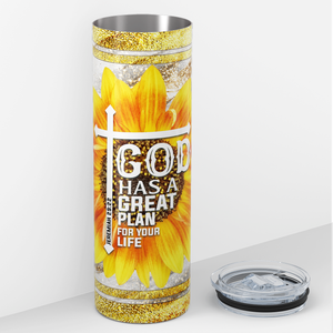 God Has A Great Plan For Your Life 20oz Skinny Tumbler