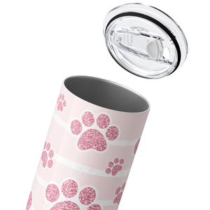 Paws Print Pink 20oz Skinny Tumbler