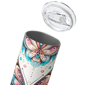 Majestic Butterfly 20oz Skinny Tumbler