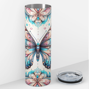 Majestic Butterfly 20oz Skinny Tumbler