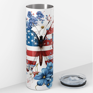 American Butterflies 20oz Skinny Tumbler