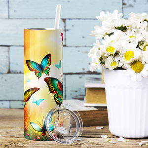 Bokeh Butterfly 20oz Skinny Tumbler