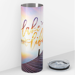 Lake Life Sunset 20oz Skinny Tumbler