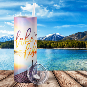 Lake Life Sunset 20oz Skinny Tumbler