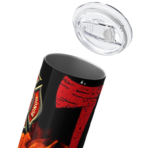 Firefighter Axe with American Flag 20oz Skinny Tumbler