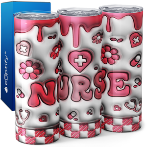 Dripping Nurse Inflated 20oz Skinny Tumbler