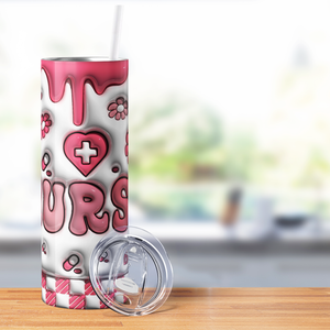 Dripping Nurse Inflated 20oz Skinny Tumbler
