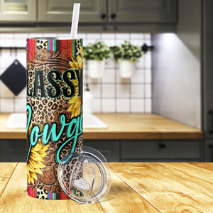 Classy Cowgirl 20oz Skinny Tumbler