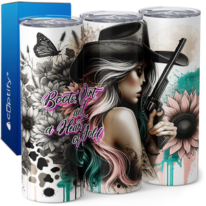 Cowgirl Boots, Dirt, and a Heart of Gold 20oz Skinny Tumbler