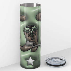 Cowgirl Green Inflated Balloon 20oz Skinny Tumbler