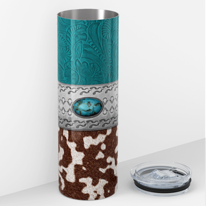 Half Cowhide Pattern 20oz Skinny Tumbler