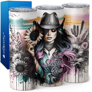 Cowgirl Sweet Southern Mess 20oz Skinny Tumbler