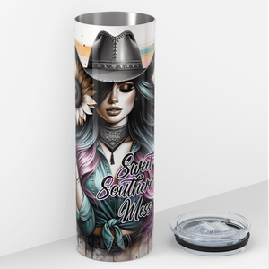 Cowgirl Sweet Southern Mess 20oz Skinny Tumbler