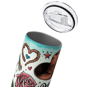 Peace Love Cowgirls 20oz Skinny Tumbler
