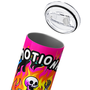 Emotional Dumpster Fire Skeleton 20oz Skinny Tumbler
