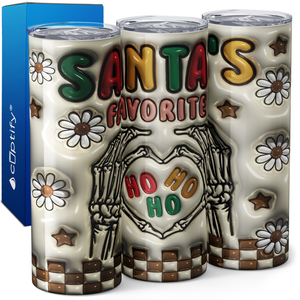 Santa's Favorite HO HO HO 20oz Skinny Tumbler