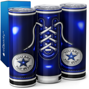 Blue Inflated Star Shoes 20oz Skinny Tumbler