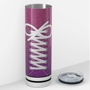 Denim Pink Shoes 20oz Skinny Tumbler