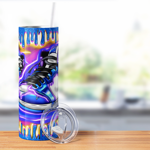 Dripping Sneakers Blue 20oz Skinny Tumbler