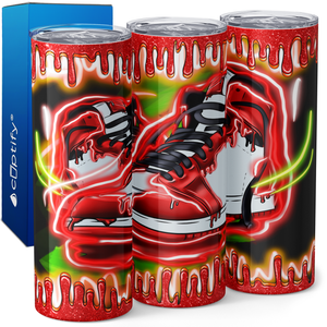 Dripping Sneakers Red 20oz Skinny Tumbler