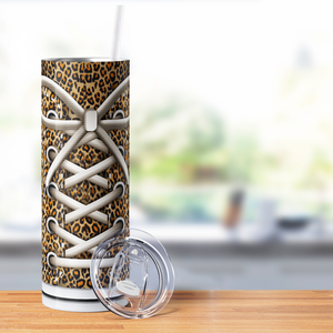 Leopard Print Sneakers 20oz Skinny Tumbler
