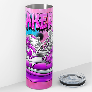 Sneaker Girl Pink 20oz Skinny Tumbler