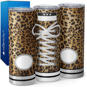 Sneakers Leopard Print 20oz Skinny Tumbler