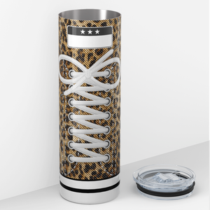 Sneakers Leopard Print 20oz Skinny Tumbler