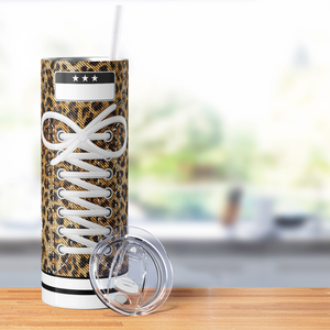 Sneakers Leopard Print 20oz Skinny Tumbler