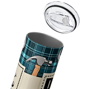 Best Dad Ever Nutrion Facts with Tools 20oz Skinny Tumbler