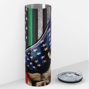 Border Patrol American Flag 20oz Skinny Tumbler