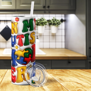 In My Autism Mom Era 20oz Skinny Tumbler