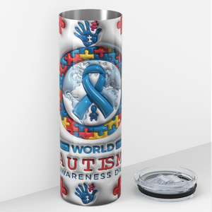 World Autism Awareness Day 20oz Skinny Tumbler