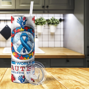 World Autism Awareness Day 20oz Skinny Tumbler