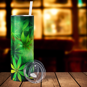 Weeds Bright Green 20oz Skinny Tumbler