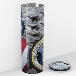 Air Force Badge 20oz Skinny Tumbler