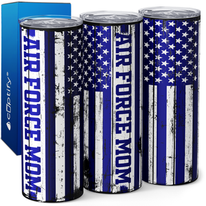 Air Force Mom American Flag 20oz Skinny Tumbler