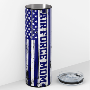 Air Force Mom American Flag 20oz Skinny Tumbler