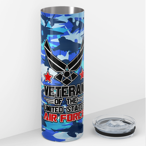 Veteran of the United States Air Force Flag 20oz Skinny Tumbler