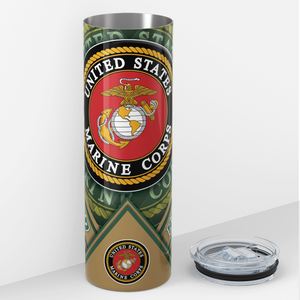 Coast Guard US Marine Corps 20oz Skinny Tumbler
