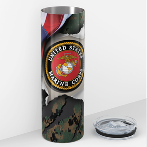 United States Marine Corps 20oz Skinny Tumbler