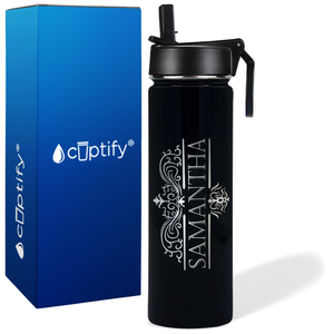 Personalized Vestige Design on 24oz Wide Mouth Bottle