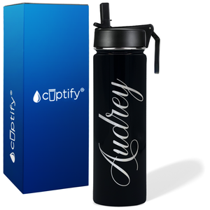 Personalized Audrey Style on 24oz Wide Mouth